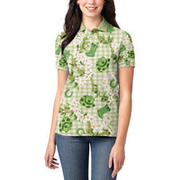 Mokihana Maile Ilima Leis Paniolo Palaka Women Polo Shirt Hawaiian Omaomo Ala Spirit - Polynesian Pride