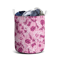 Mokihana Maile Ilima Leis Paniolo Palaka Laundry Basket Hawaiian Omaomo Ulaula Spirit LT9 - Polynesian Pride