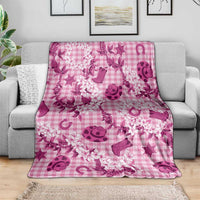 Mokihana Maile Ilima Leis Paniolo Palaka Blanket Hawaiian Omaomo Ulaula Spirit - Polynesian Pride