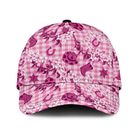 Mokihana Maile Ilima Leis Paniolo Palaka Classic Cap Hawaiian Omaomo Ulaula Spirit LT9 Universal Fit Pink - Polynesian Pride