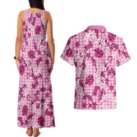 Mokihana Maile Ilima Leis Paniolo Palaka Couples Matching Tank Maxi Dress and Hawaiian Shirt Hawaiian Omaomo Ulaula Spirit - Polynesian Pride