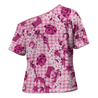 Mokihana Maile Ilima Leis Paniolo Palaka Cross Shoulder Shirt Hawaiian Omaomo Ulaula Spirit LT9 - Polynesian Pride