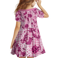 Mokihana Maile Ilima Leis Paniolo Palaka Family Matching Off Shoulder Short Dress and Hawaiian Shirt Hawaiian Omaomo Ulaula Spirit - Polynesian Pride