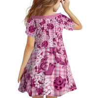 Mokihana Maile Ilima Leis Paniolo Palaka Family Matching Off Shoulder Short Dress and Hawaiian Shirt Hawaiian Omaomo Ulaula Spirit - Polynesian Pride