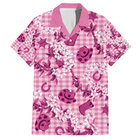 Mokihana Maile Ilima Leis Paniolo Palaka Family Matching Puletasi and Hawaiian Shirt Hawaiian Omaomo Ulaula Spirit - Polynesian Pride