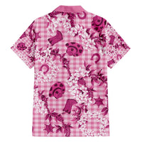 Mokihana Maile Ilima Leis Paniolo Palaka Family Matching Puletasi and Hawaiian Shirt Hawaiian Omaomo Ulaula Spirit - Polynesian Pride