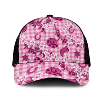 Mokihana Maile Ilima Leis Paniolo Palaka Mesh Trucker Cap Hawaiian Omaomo Ulaula Spirit - Polynesian Pride