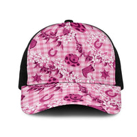 Mokihana Maile Ilima Leis Paniolo Palaka Mesh Trucker Cap Hawaiian Omaomo Ulaula Spirit - Polynesian Pride