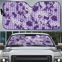 Mokihana Maile Ilima Leis Paniolo Palaka Auto Sun Shade Hawaiian Poni Spirit - Polynesian Pride