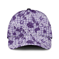 Mokihana Maile Ilima Leis Paniolo Palaka Classic Cap Hawaiian Poni Spirit LT9 Universal Fit Purple - Polynesian Pride