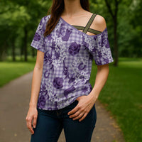 Mokihana Maile Ilima Leis Paniolo Palaka Cross Shoulder Shirt Hawaiian Poni Spirit LT9 - Polynesian Pride