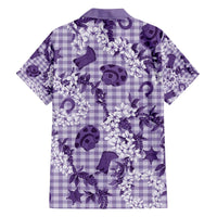 Mokihana Maile Ilima Leis Paniolo Palaka Family Matching Off The Shoulder Long Sleeve Dress and Hawaiian Shirt Hawaiian Poni Spirit - Polynesian Pride