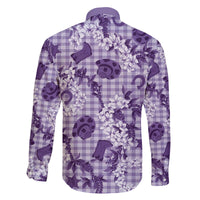 Mokihana Maile Ilima Leis Paniolo Palaka Family Matching Off The Shoulder Long Sleeve Dress and Hawaiian Shirt Hawaiian Poni Spirit - Polynesian Pride