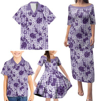 Mokihana Maile Ilima Leis Paniolo Palaka Family Matching Puletasi and Hawaiian Shirt Hawaiian Poni Spirit - Polynesian Pride
