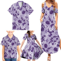Mokihana Maile Ilima Leis Paniolo Palaka Family Matching Summer Maxi Dress and Hawaiian Shirt Hawaiian Poni Spirit - Polynesian Pride
