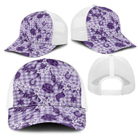 Mokihana Maile Ilima Leis Paniolo Palaka Mesh Trucker Cap Hawaiian Poni Spirit LT9 - Polynesian Pride