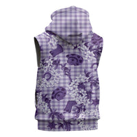 Mokihana Maile Ilima Leis Paniolo Palaka Sleeveless Hoodie Hawaiian Poni Spirit - Polynesian Pride