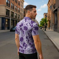 Mokihana Maile Ilima Leis Paniolo Palaka Zipper Polo Shirt Hawaiian Poni Spirit - Polynesian Pride