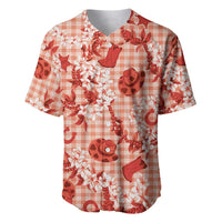 Mokihana Maile Ilima Leis Paniolo Palaka Baseball Jersey Hawaiian Ulaula Spirit LT9 Red - Polynesian Pride