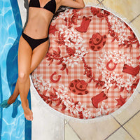 Mokihana Maile Ilima Leis Paniolo Palaka Beach Blanket Hawaiian Ulaula Spirit - Polynesian Pride