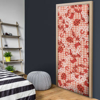 Mokihana Maile Ilima Leis Paniolo Palaka Door Cover Hawaiian Ulaula Spirit - Polynesian Pride