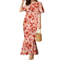 Mokihana Maile Ilima Leis Paniolo Palaka Family Matching Mermaid Dress and Hawaiian Shirt Hawaiian Ulaula Spirit - Polynesian Pride