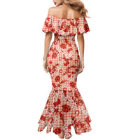 Mokihana Maile Ilima Leis Paniolo Palaka Family Matching Mermaid Dress and Hawaiian Shirt Hawaiian Ulaula Spirit - Polynesian Pride