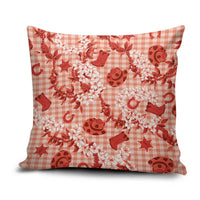 Mokihana Maile Ilima Leis Paniolo Palaka Pillow Cover Hawaiian Ulaula Spirit - Polynesian Pride