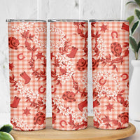 Mokihana Maile Ilima Leis Paniolo Palaka Skinny Tumbler Hawaiian Ulaula Spirit - Polynesian Pride