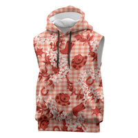 Mokihana Maile Ilima Leis Paniolo Palaka Sleeveless Hoodie Hawaiian Ulaula Spirit - Polynesian Pride