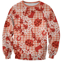 Mokihana Maile Ilima Leis Paniolo Palaka Sweatshirt Hawaiian Ulaula Spirit - Polynesian Pride