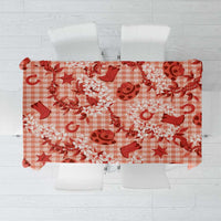 Mokihana Maile Ilima Leis Paniolo Palaka Tablecloth Hawaiian Ulaula Spirit - Polynesian Pride