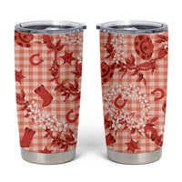 Mokihana Maile Ilima Leis Paniolo Palaka Tumbler Cup Hawaiian Ulaula Spirit - Polynesian Pride