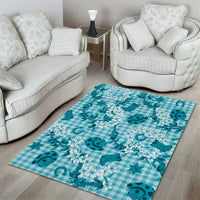 Mokihana Maile Ilima Leis Paniolo Palaka Area Rug Hawaiian Polu Opa Spirit - Polynesian Pride