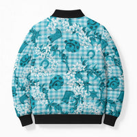 Mokihana Maile Ilima Leis Paniolo Palaka Bomber Puffer Jacket Hawaiian Polu Opa Spirit - Polynesian Pride