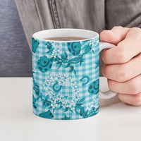 Mokihana Maile Ilima Leis Paniolo Palaka Ceramic Mug Hawaiian Polu Opa Spirit - Polynesian Pride