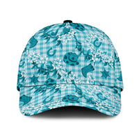 Mokihana Maile Ilima Leis Paniolo Palaka Classic Cap Hawaiian Polu Opa Spirit LT9 Universal Fit Turquoise - Polynesian Pride