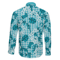 Mokihana Maile Ilima Leis Paniolo Palaka Family Matching Off Shoulder Maxi Dress and Hawaiian Shirt Hawaiian Polu Opa Spirit - Polynesian Pride
