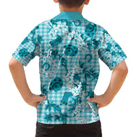 Mokihana Maile Ilima Leis Paniolo Palaka Family Matching Puletasi and Hawaiian Shirt Hawaiian Polu Opa Spirit - Polynesian Pride