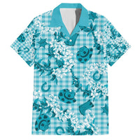 Mokihana Maile Ilima Leis Paniolo Palaka Family Matching Puletasi and Hawaiian Shirt Hawaiian Polu Opa Spirit - Polynesian Pride