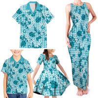 Mokihana Maile Ilima Leis Paniolo Palaka Family Matching Tank Maxi Dress and Hawaiian Shirt Hawaiian Polu Opa Spirit - Polynesian Pride