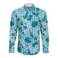 Mokihana Maile Ilima Leis Paniolo Palaka Long Sleeve Button Shirt Hawaiian Polu Opa Spirit - Polynesian Pride