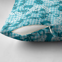 Mokihana Maile Ilima Leis Paniolo Palaka Pillow Cover Hawaiian Polu Opa Spirit - Polynesian Pride