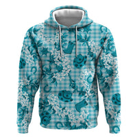 Mokihana Maile Ilima Leis Paniolo Palaka Zip Hoodie Hawaiian Polu Opa Spirit - Polynesian Pride