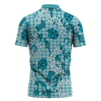 Mokihana Maile Ilima Leis Paniolo Palaka Zipper Polo Shirt Hawaiian Polu Opa Spirit - Polynesian Pride