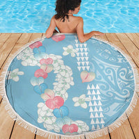 Blue Hawaii Anthurium Plumeria Lei Beach Blanket LT9 - Polynesian Pride
