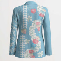 Blue Hawaii Anthurium Plumeria Lei Blazer LT9 - Polynesian Pride