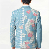 Blue Hawaii Anthurium Plumeria Lei Blazer LT9 - Polynesian Pride