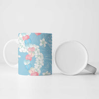 Blue Hawaii Anthurium Plumeria Lei Ceramic Mug LT9 - Polynesian Pride
