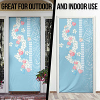 Blue Hawaii Anthurium Plumeria Lei Door Cover LT9 - Polynesian Pride